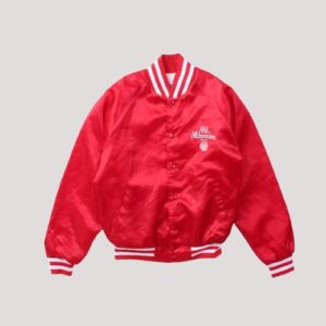 Old Milwaukee Beer Vintage Bomber Satin Jacket