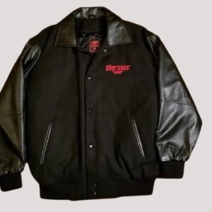 Sopranos Hbo Apparel Bomber Varsity Leather Jacket