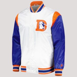 Starter Denver Broncos Throwback Varsity Satin Jacket