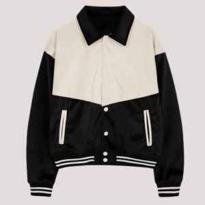 Western Black And White Varsity Jacket