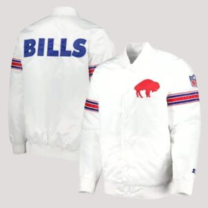 Buffalo Bills The Power Forward White Satin Jacket