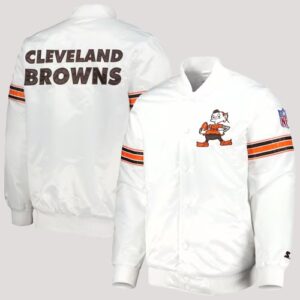 Cleveland Browns Starter The Power Forward White Jacket