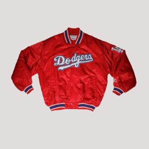 LA Dodgers Starter Bomber Satin Jacket