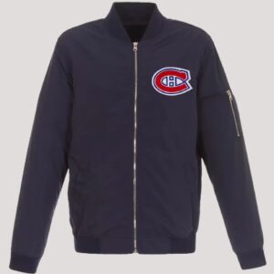 Montreal Canadiens Navy Bomber Lightweight Jacket