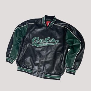 NFL New York Jets Leather Varsity Jacket