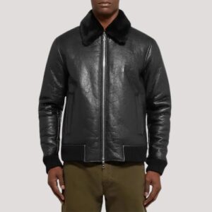 NN07 Rowan Trimmed Leather Jacket