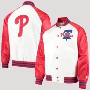 Philadelphia Phillies Red And White Satin Jacket