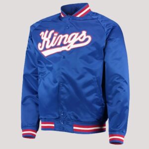 Sacramento Kings Hardwood Classics Royal Satin Jacket