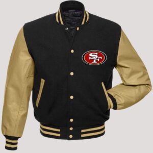 San Francisco 49ers Black Varsity Jacket