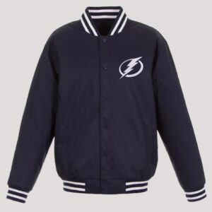 Tampa Bay Lightning Front Hit Navy Poly Twill Jacket