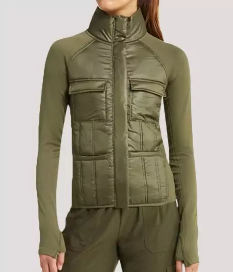 Zella Hybrid Trendy Green Parachute Jacket - Image 2